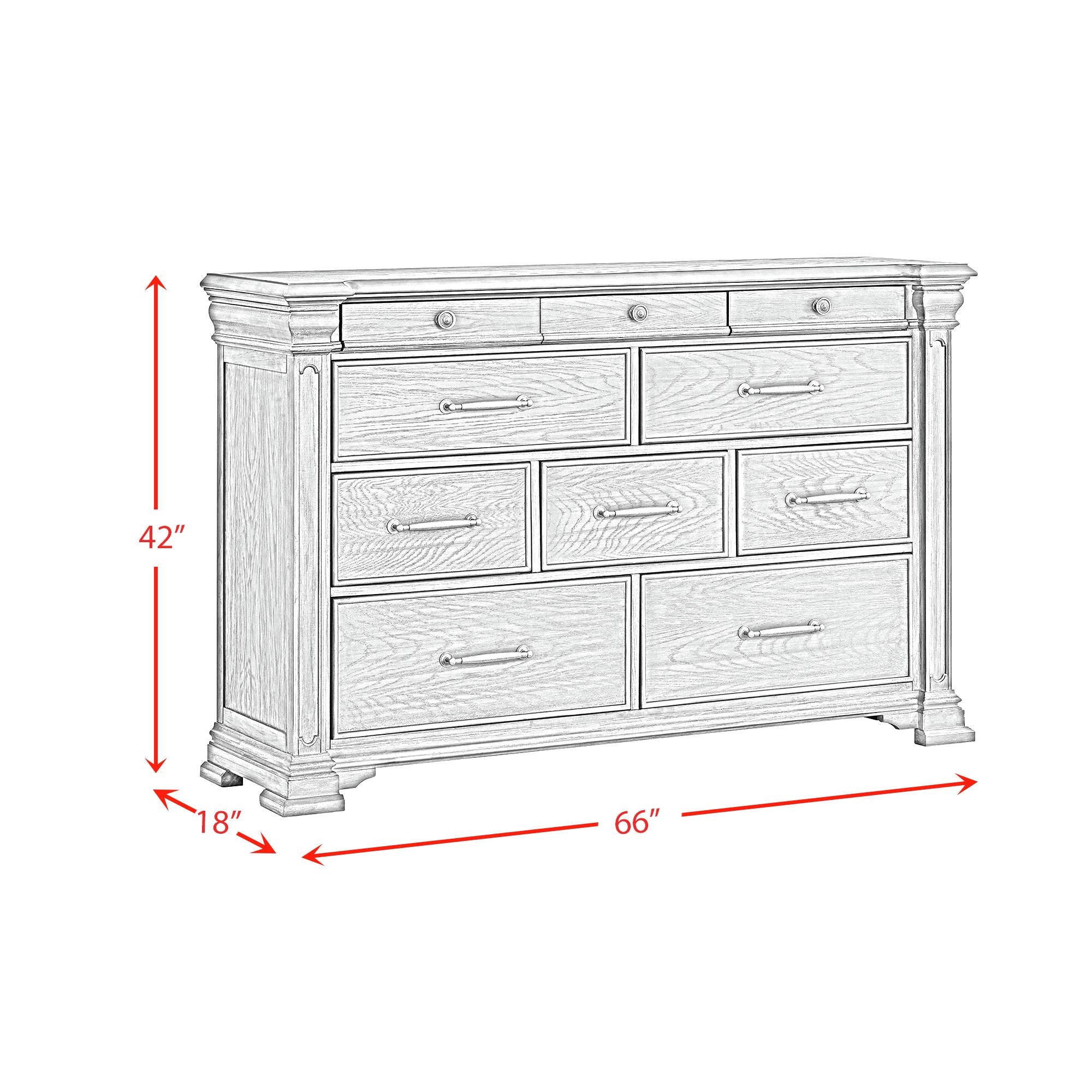 Kings-Court-10-Drawer-Dresser-in-Grey