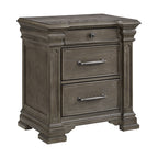 Kings-Court-3-Drawer-Nightstand--(Sliding-Top)-in-Grey