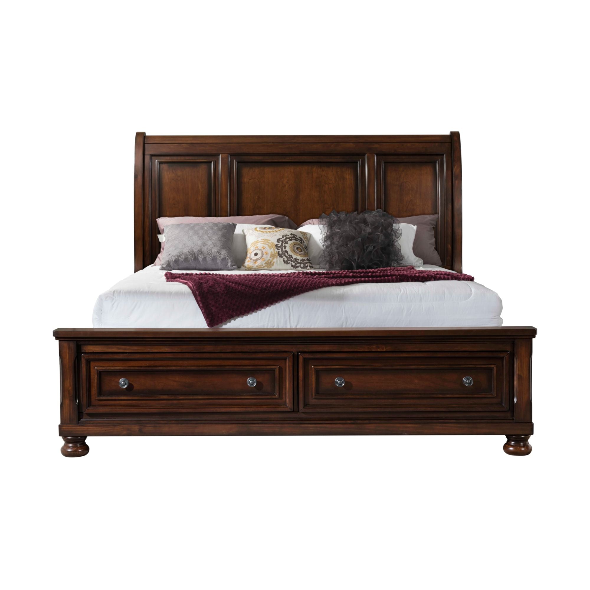 Kingston-Queen-Bed-W/Storage-Footboard-and-Non-Storage-Rails