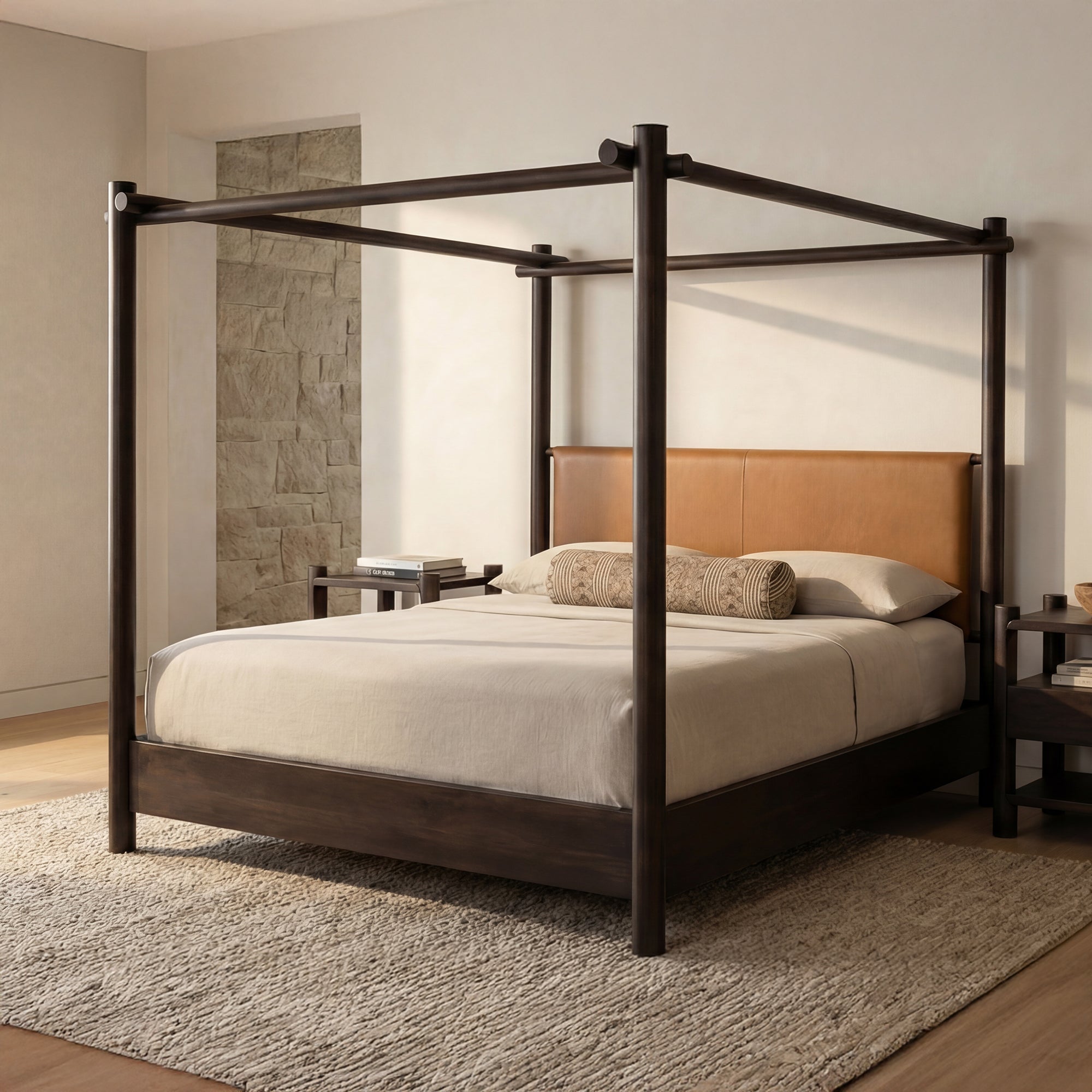 Devin Bed King Brown