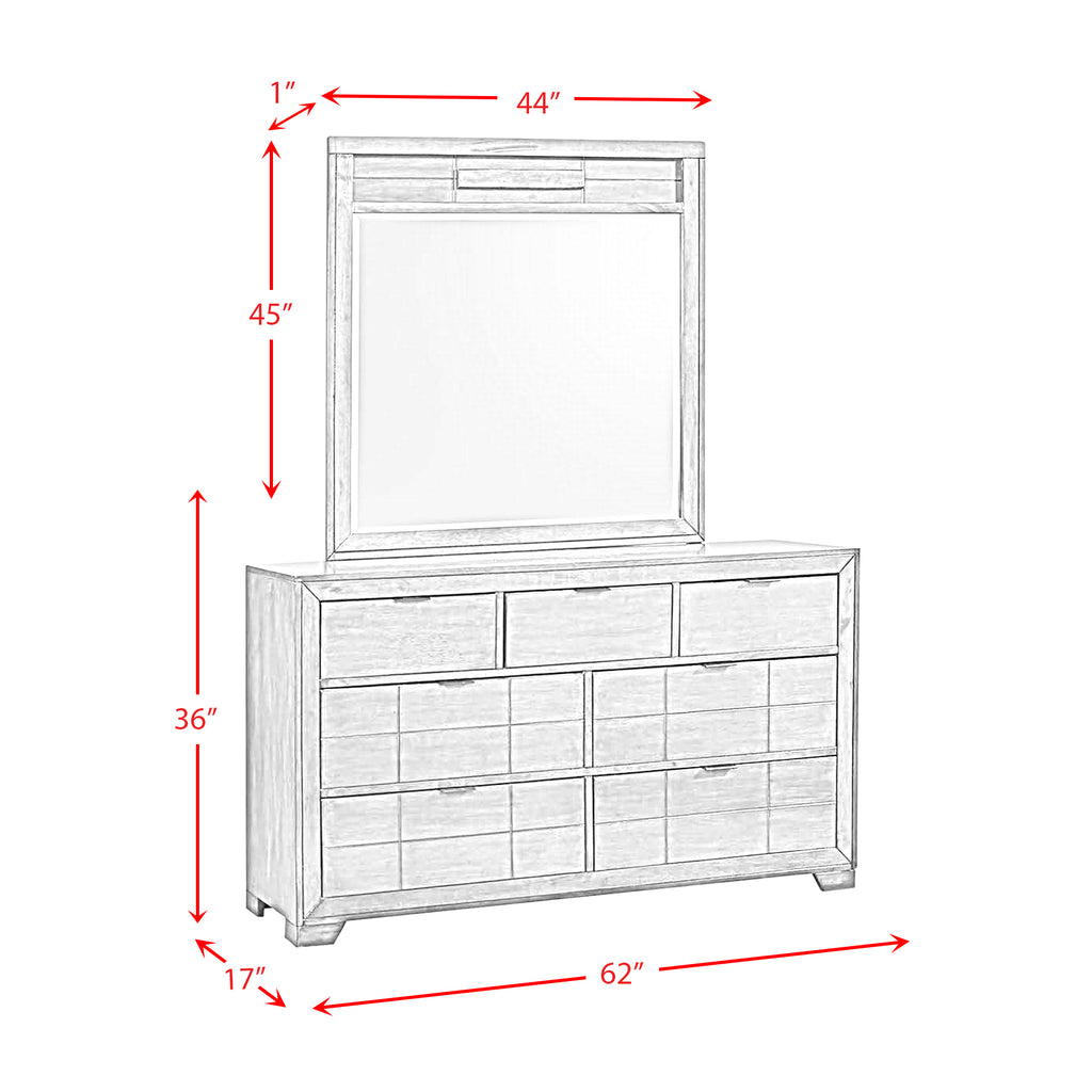 Logic-Dresser-&-Mirror-Set-Grey