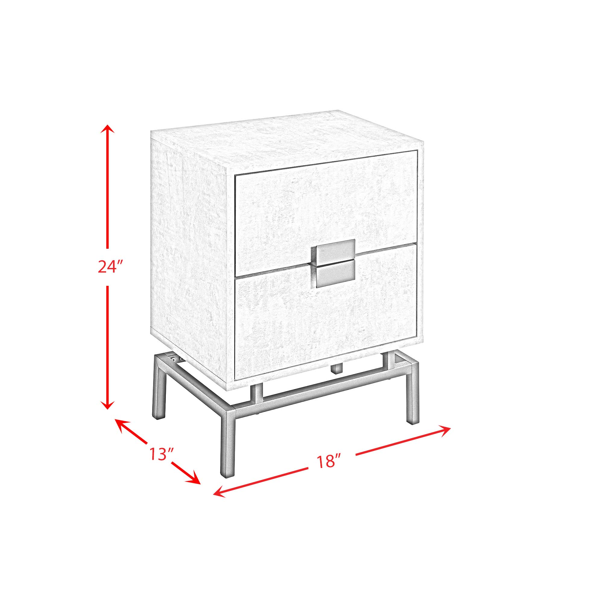 Lola-Accent-Nightstand-with-White-Top-in-Chrome