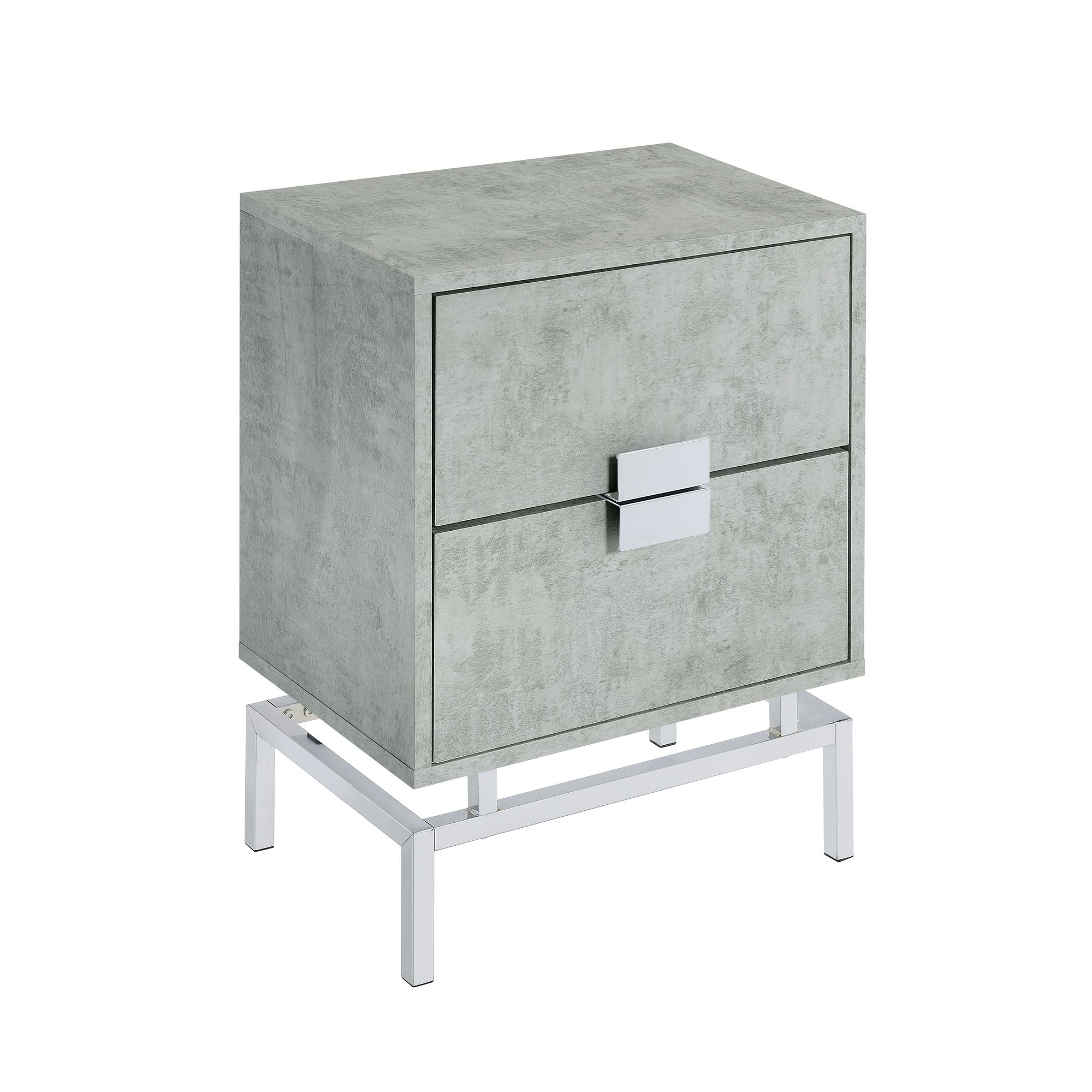 Lola-Accent-Nightstand-with-Cement-Top-in-Chrome