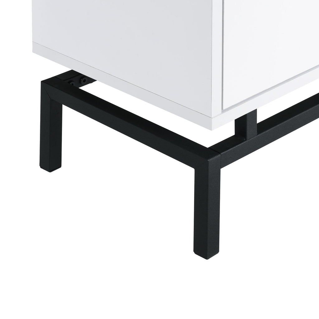 Lola-Accent-Nightstand-with-White-Top-in-Black