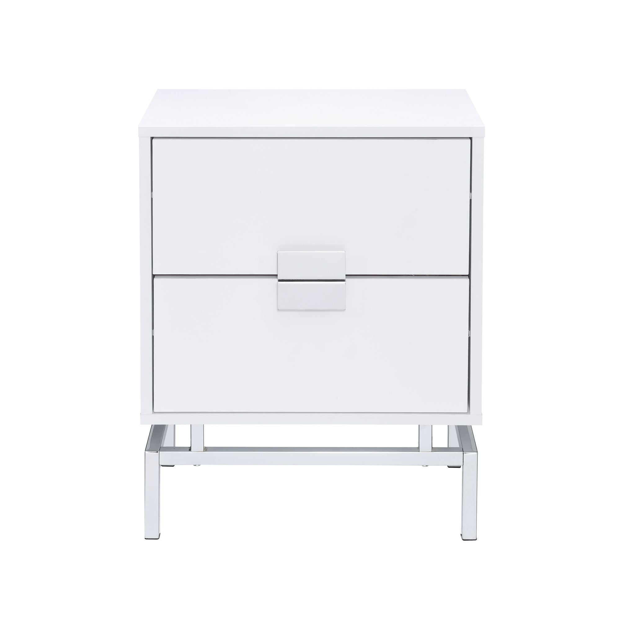 Lola-Accent-Nightstand-with-White-Top-in-Chrome