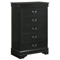 Louis-Philippe-5-Drawer-Chest-in-Black