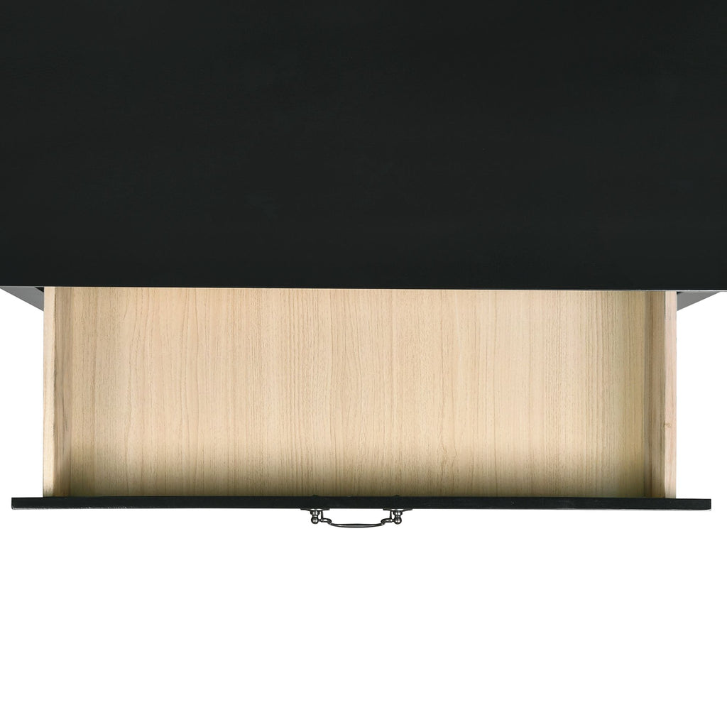 Louis-Philippe-5-Drawer-Chest-in-Black