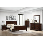 Louis Philippe King Panel 3-piece Bedroom Set in Cherry