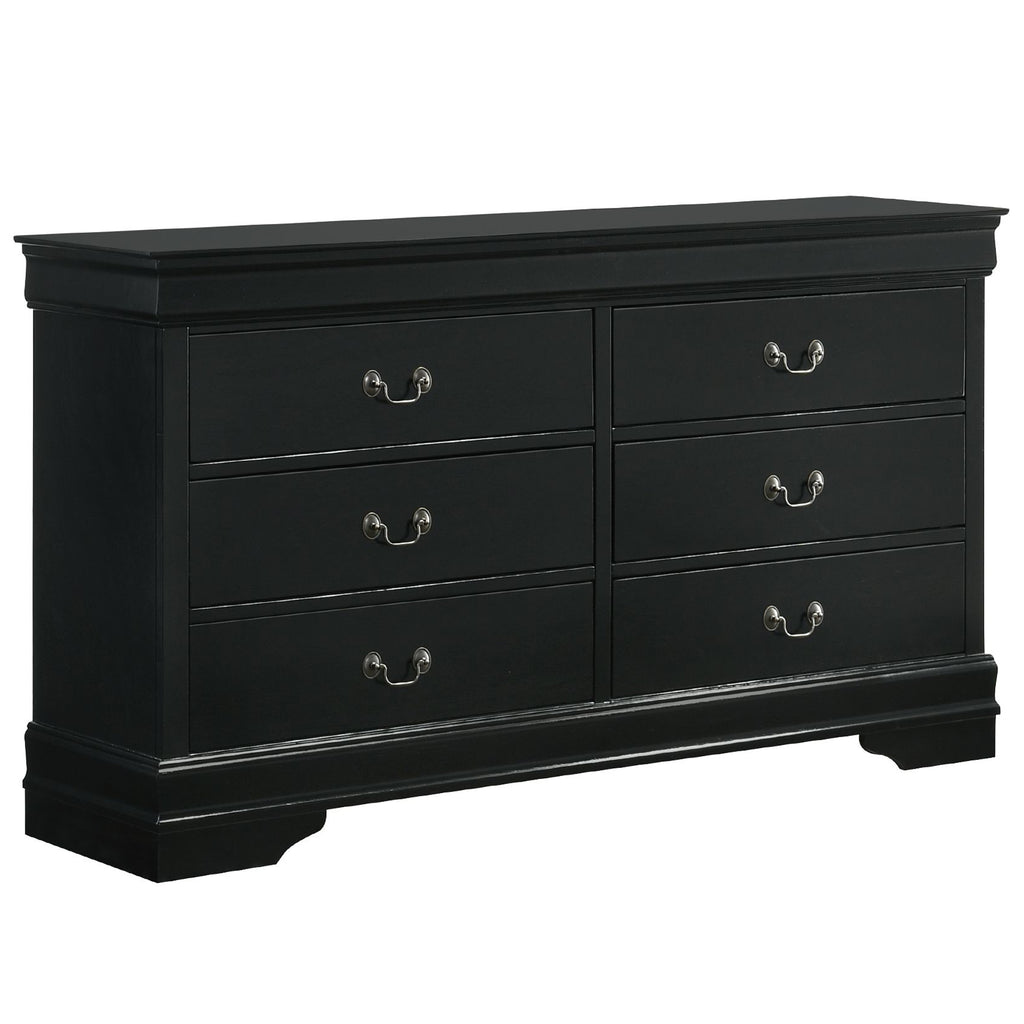 Louis-Philippe-6-Drawer-Dresser-in-Black