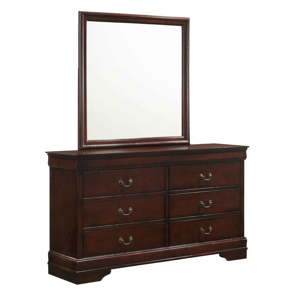 Louis Philippe King Panel 5-piece Bedroom Set in Cherry