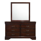 Louis-Philippe-6-Drawer-Dresser-&-Mirror-in-Cherry