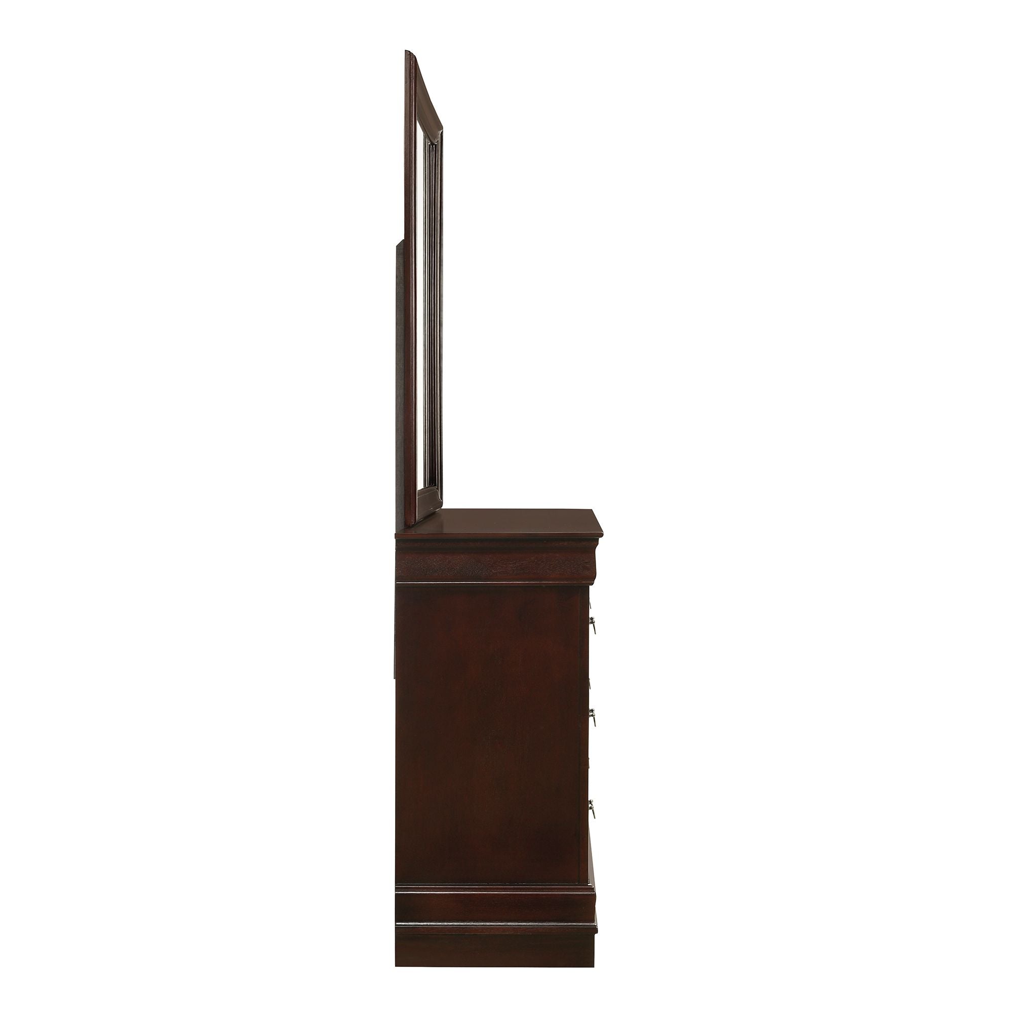 Louis-Philippe-6-Drawer-Dresser-&-Mirror-in-Cherry