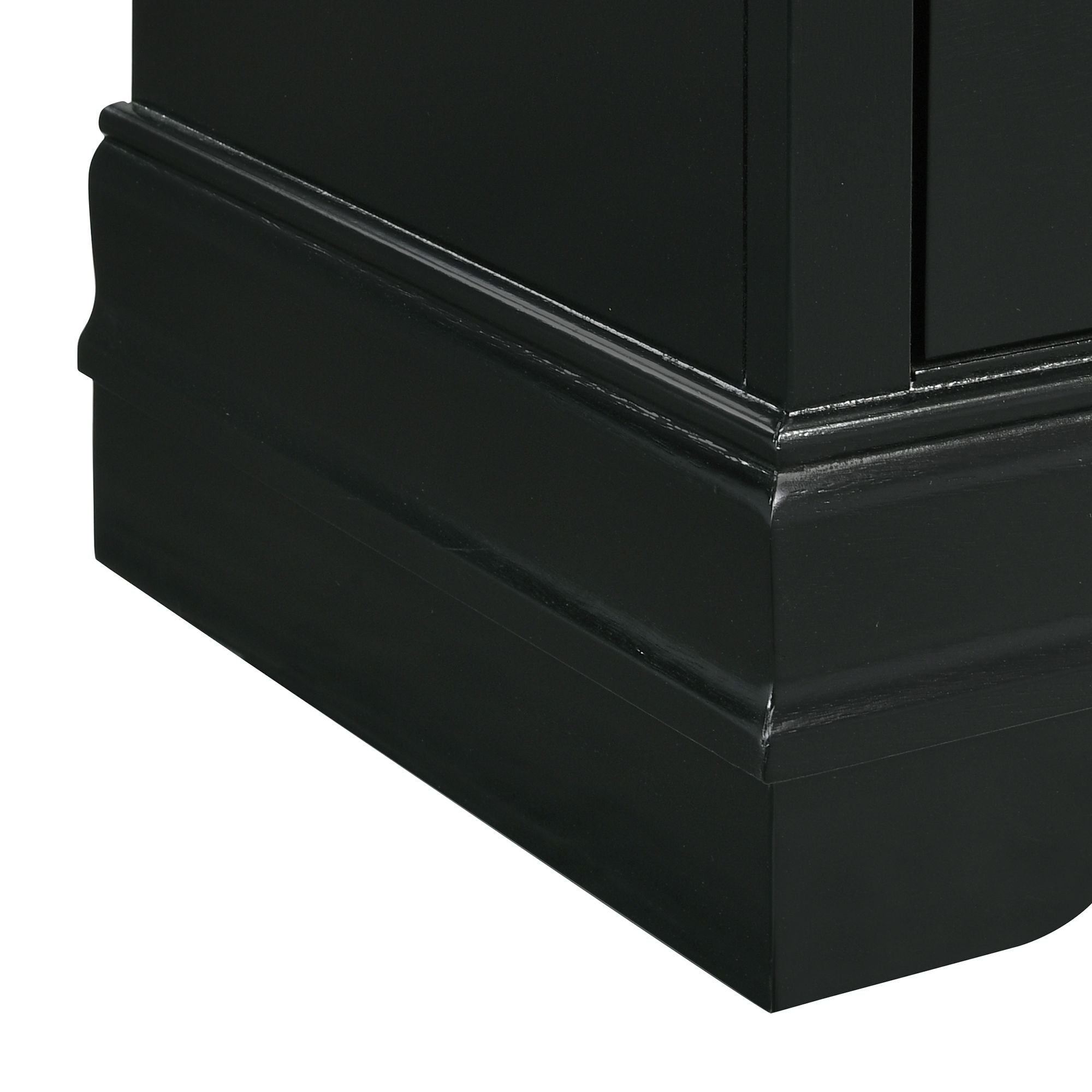 Louis-Philippe-6-Drawer-Dresser-&-Mirror-in-Black