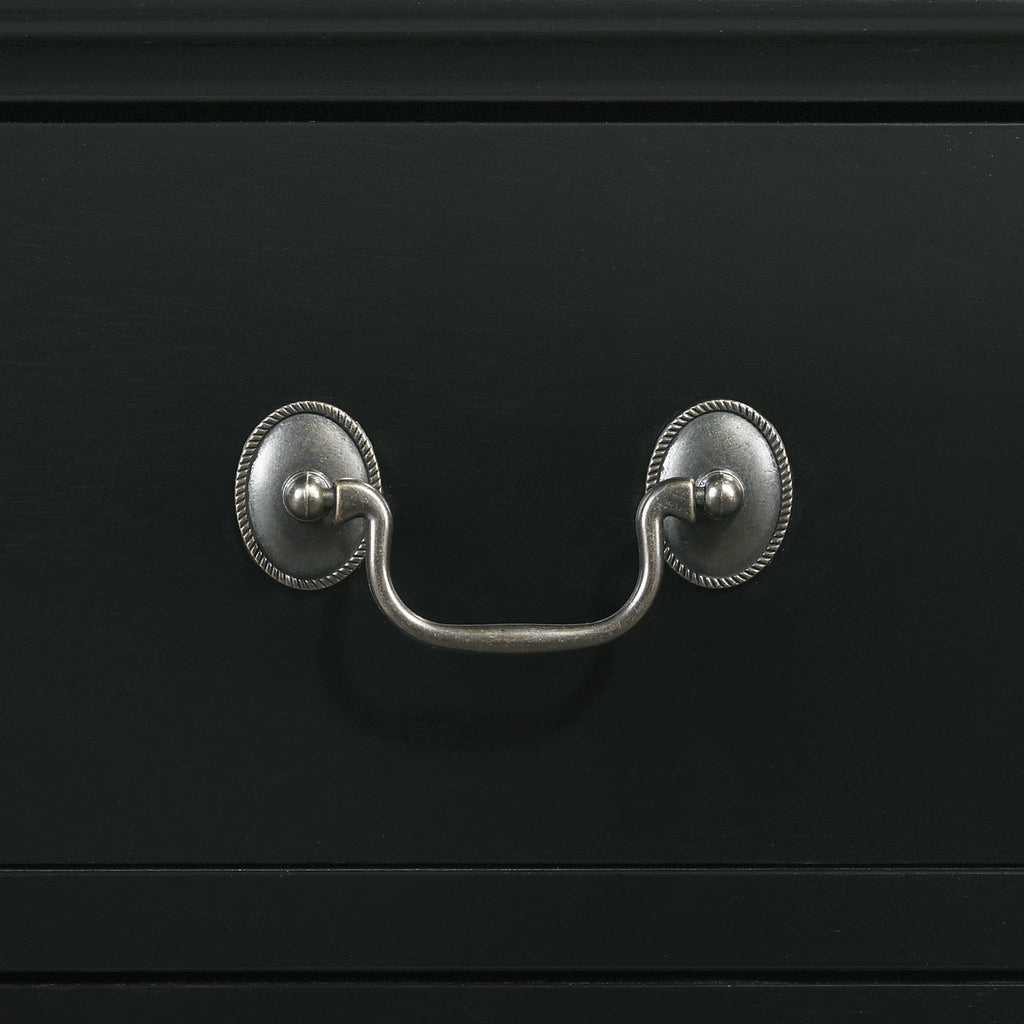 Louis-Philippe-6-Drawer-Dresser-&-Mirror-in-Black