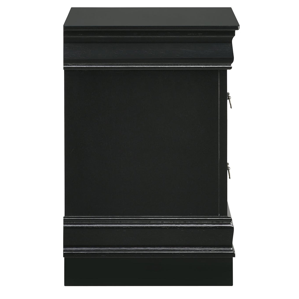 Louis-Philippe-2-Drawer-Nightstand-in-Black