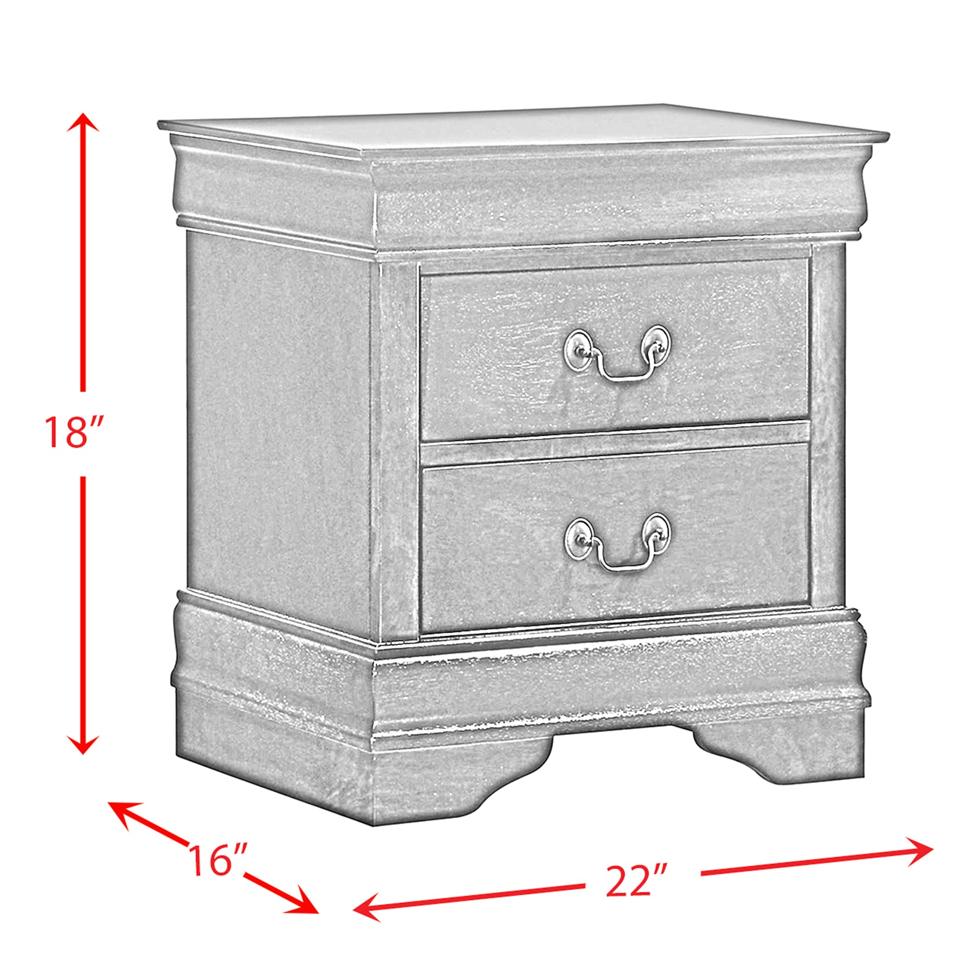 Louis Philippe Full Panel 5-piece Bedroom Set in Cherry