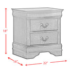 Louis Philippe Full Panel 3-piece Bedroom Set in Cherry