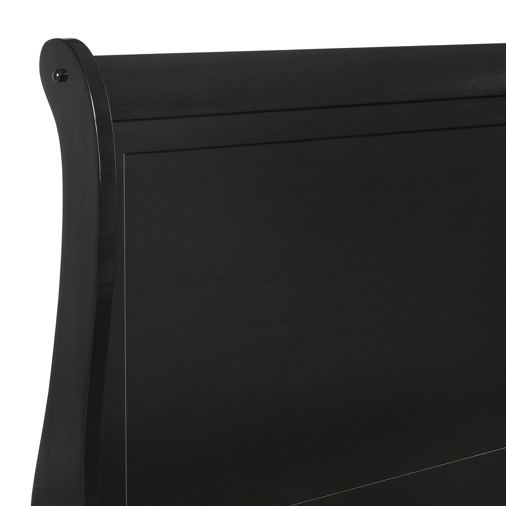 Louis-Philippe-Queen-Panel-Bed-in-Black