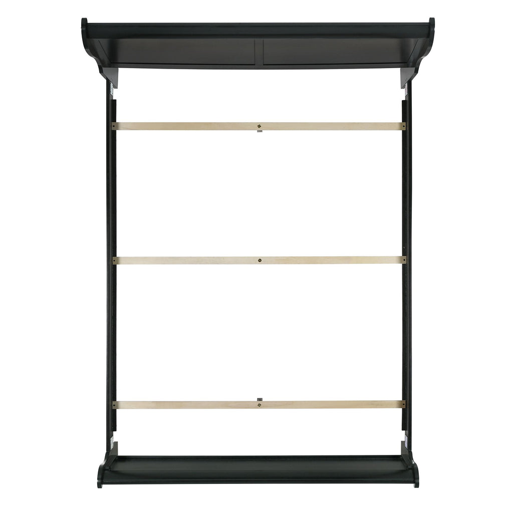 Louis-Philippe-Queen-Panel-Bed-in-Black
