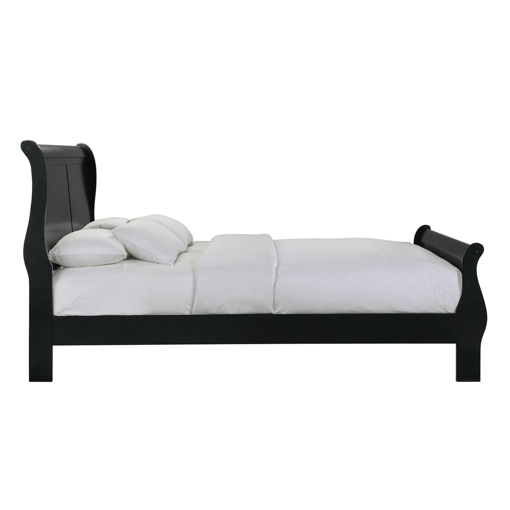 Louis-Phillippe-Full-Panel-Bed-in-Black