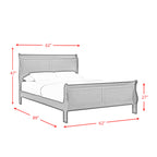 Louis Philippe Queen Panel 5-piece Bedroom Set in Cherry