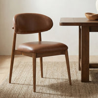 Ellie Dining Chair Brown Leather