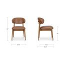 Ellie Dining Chair Brown Leather