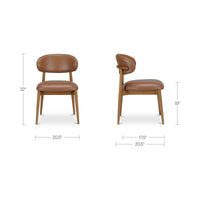 Ellie Dining Chair Brown Leather