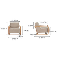 Eckersley Lounge Chair Beige Faux Shearling