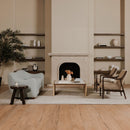 Yates Accent Chair Beige Faux Shearling