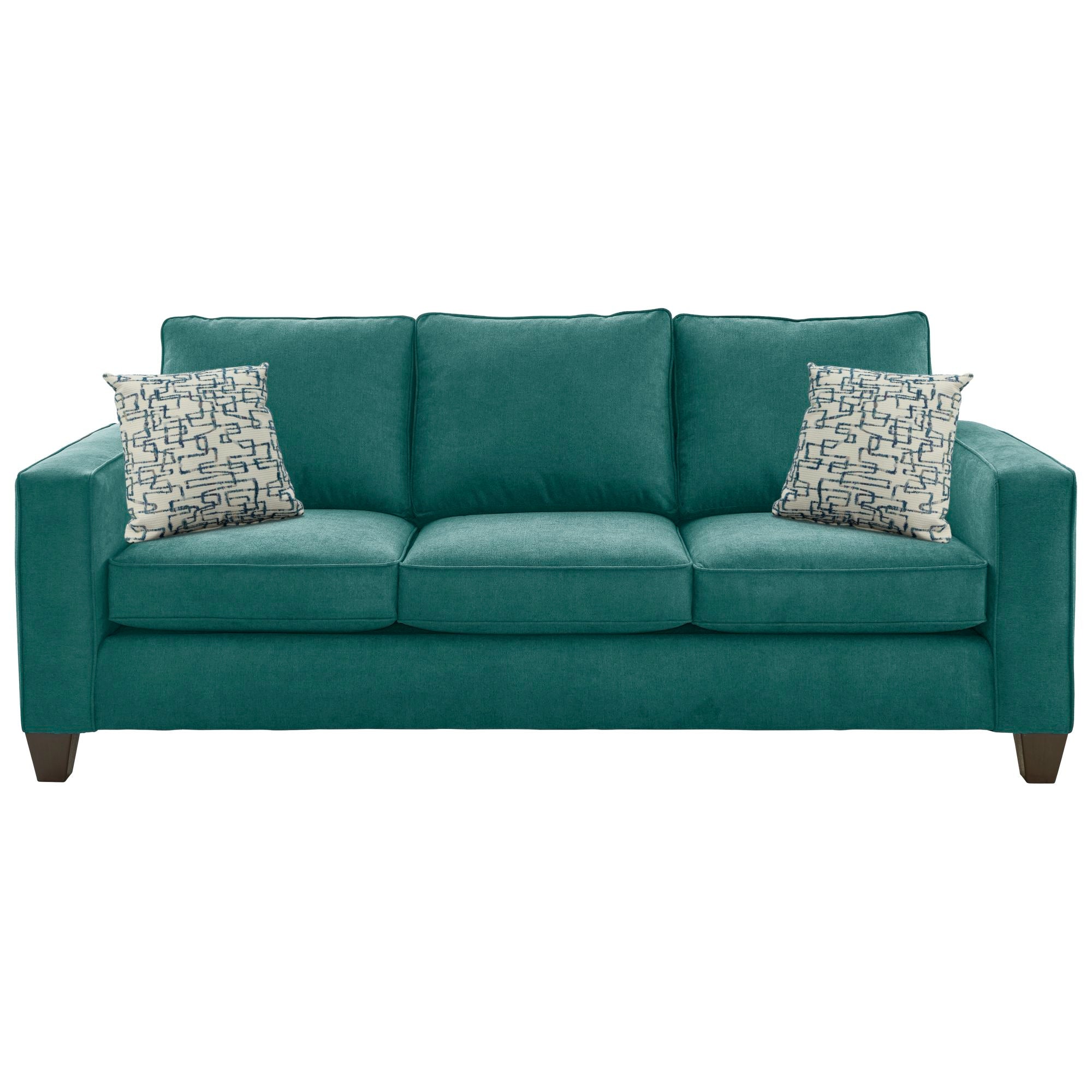 409-Sofa-in-Magic-Teal-with-2-Pillows