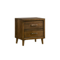 Malibu 2 Drawer Nightstand in Walnut