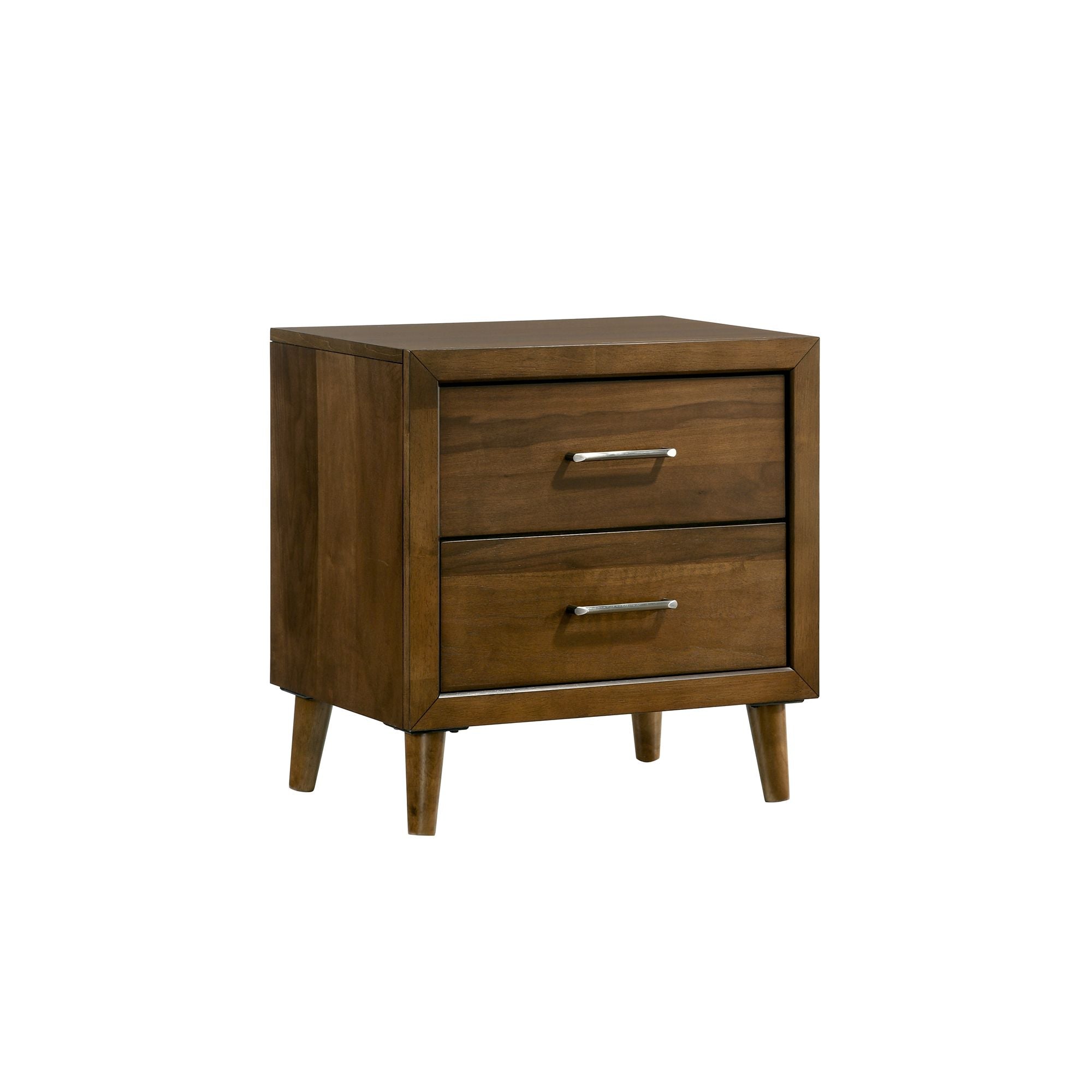 Malibu 2 Drawer Nightstand in Walnut