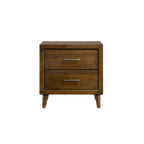 Malibu 2 Drawer Nightstand in Walnut