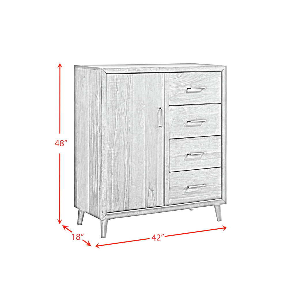Malibu 4 Drawer Chest in Walnut