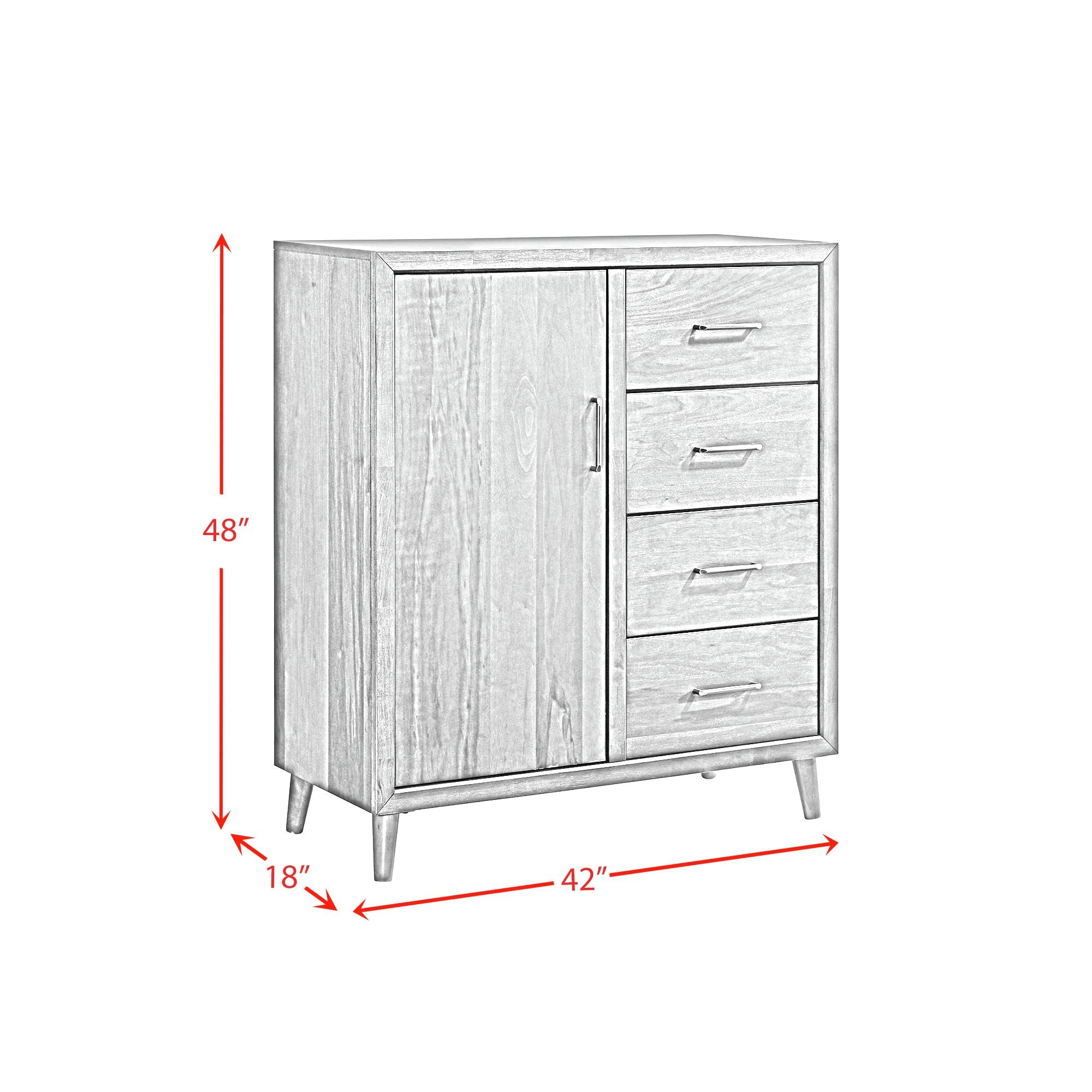 Malibu 4 Drawer Chest in Walnut
