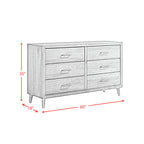Malibu 6 Drawer Dresser in Walnut