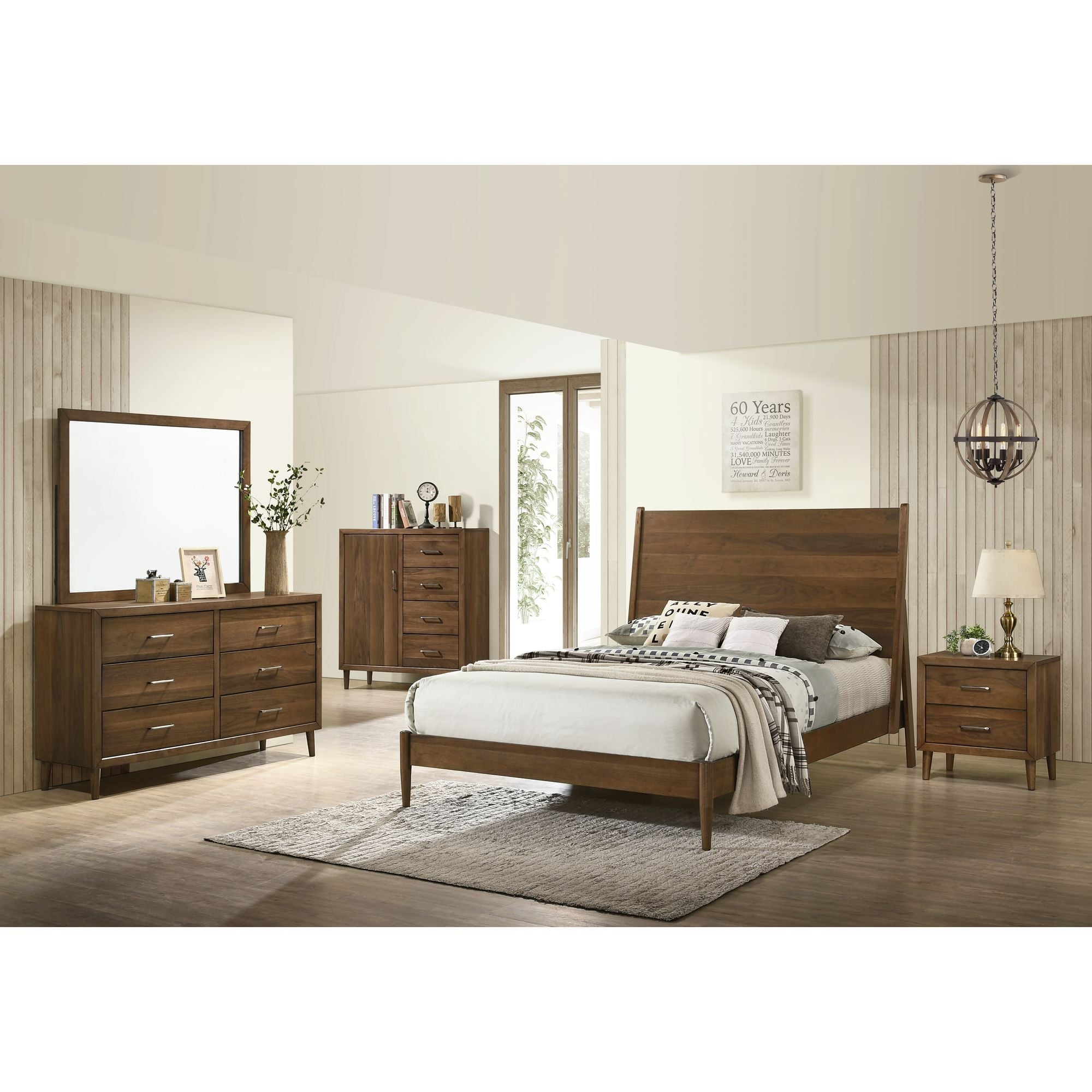 Malibu 6 Drawer Dresser in Walnut