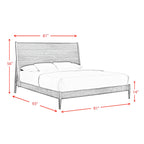 Malibu King Panel Bed in Walnut