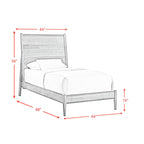Malibu Twin Panel Bed in Walnut
