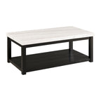 Marcello-w/-White-Top---Rectangular-Coffee-Table-W/Casters