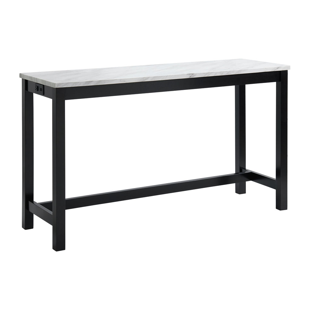 Marco-Bar-Table-Set-Single-Pack-in-White-Top-(Table-+-3-Stool-in-Blue-Velvet)