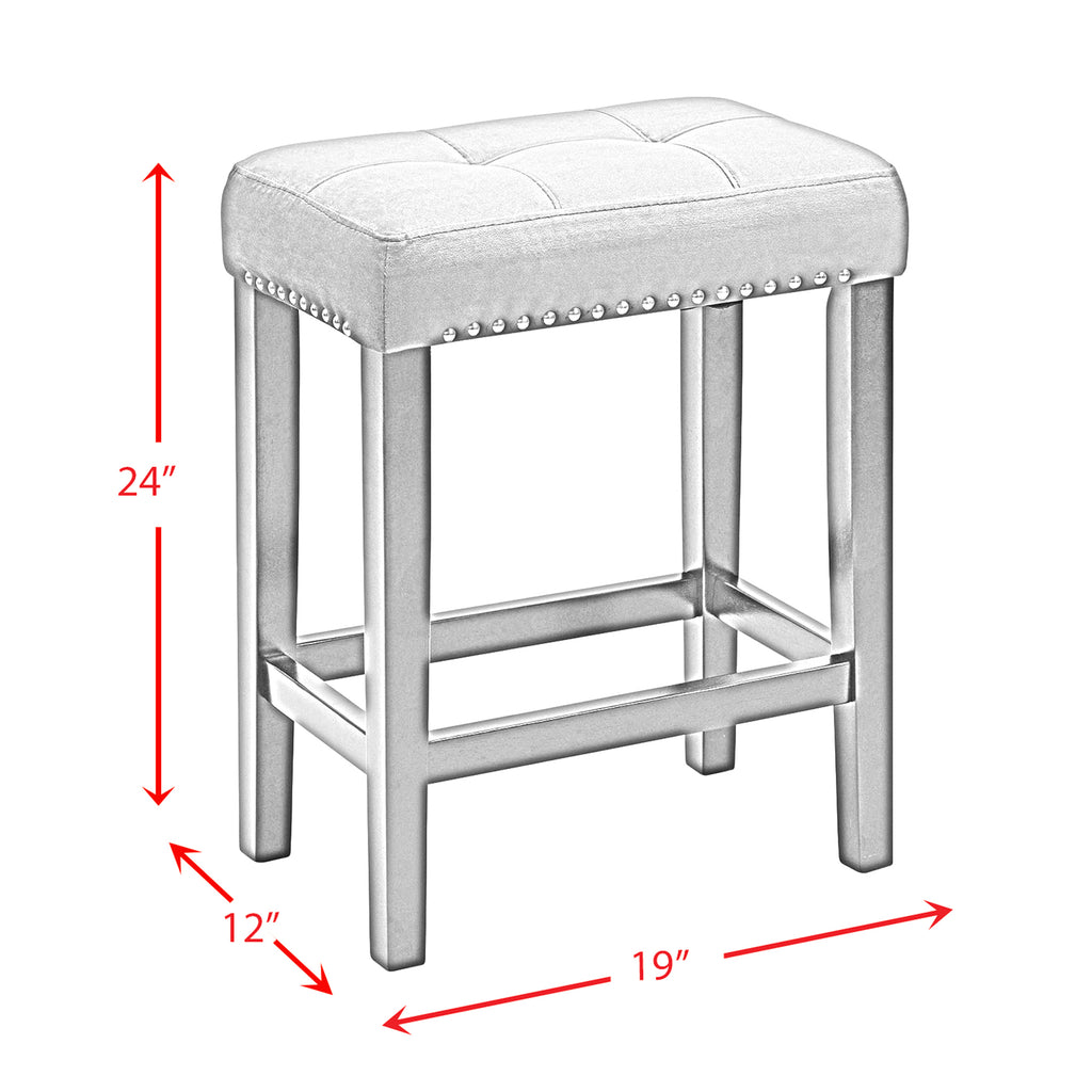 Marco-Bar-Table-Set-Single-Pack-in-White-Top-(Table-+-3-Stool-in-Blue-Velvet)
