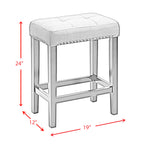 Marco-Bar-Table-Set-Single-Pack-in-White-Top-(Table-+-3-Stool-in-Blue-Velvet)