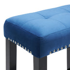 Marco-Bar-Table-Set-Single-Pack-in-White-Top-(Table-+-3-Stool-in-Blue-Velvet)