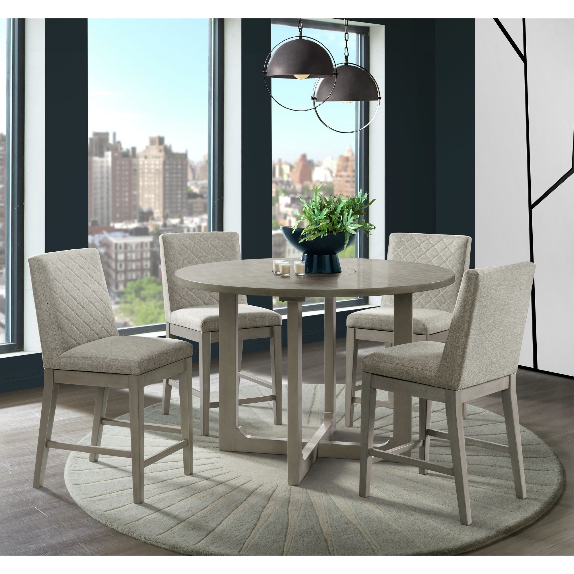 Marly-Round-Counter-Table-W/-Lazy-Susan-in-Grey