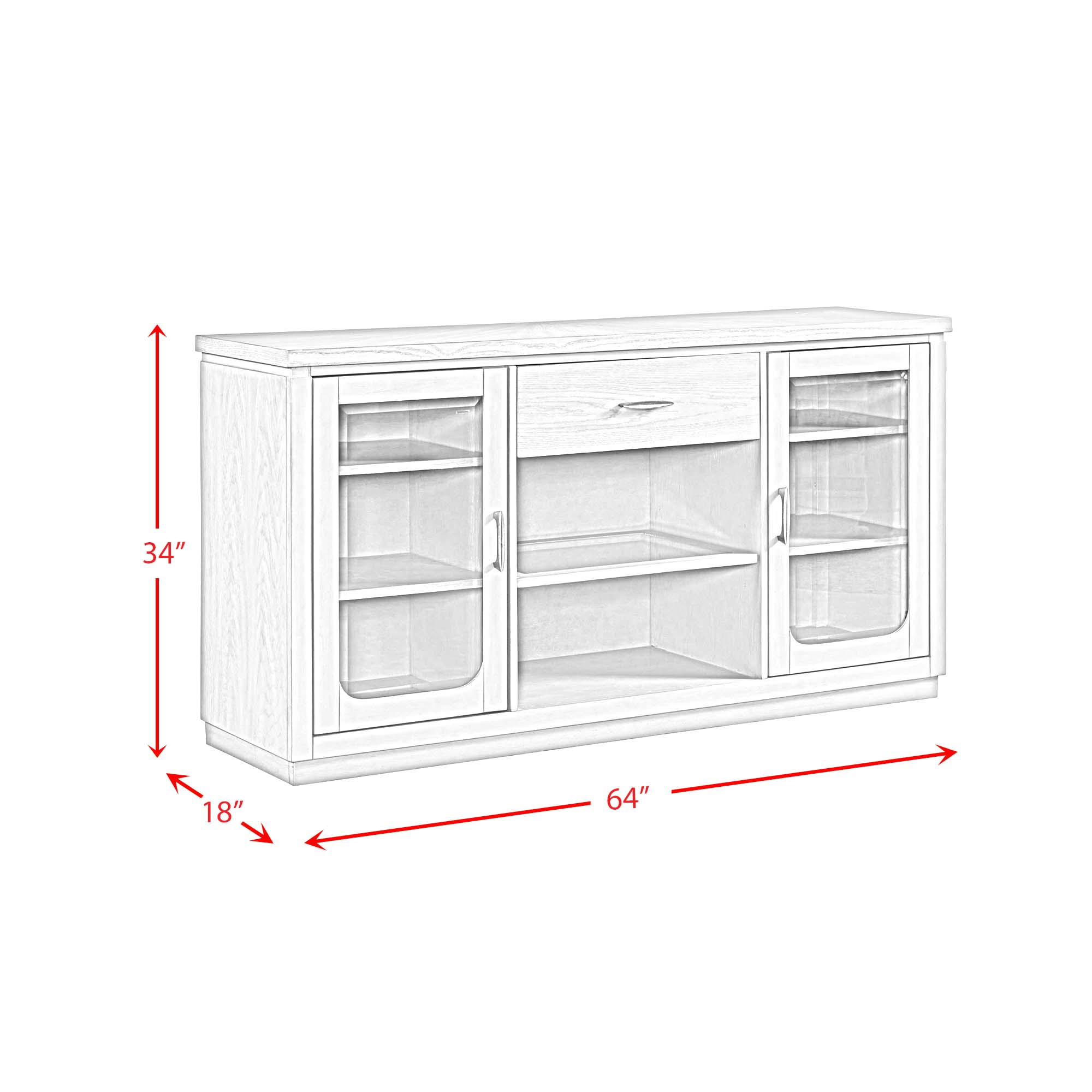 Marly-Server-W/-Glass-Door-&-LED-Light-in-Grey