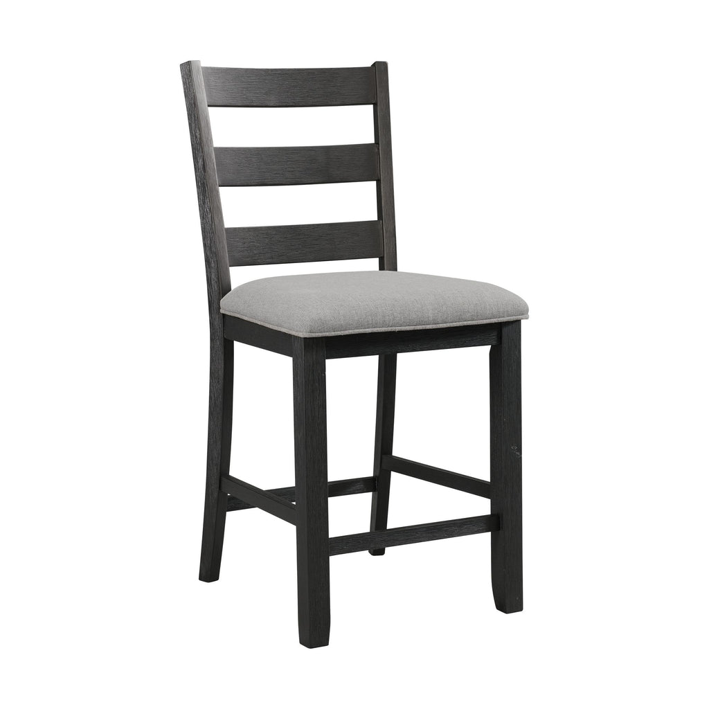 Martin-Counter-Side-Chair-with-Grey-Fabric---Black-Finish--(2-Per-Carton)