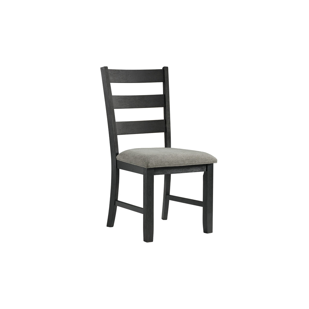 Martin-Dining-Side-Chair-with-Grey-Fabric---Black-Finish--(2-Per-Carton)