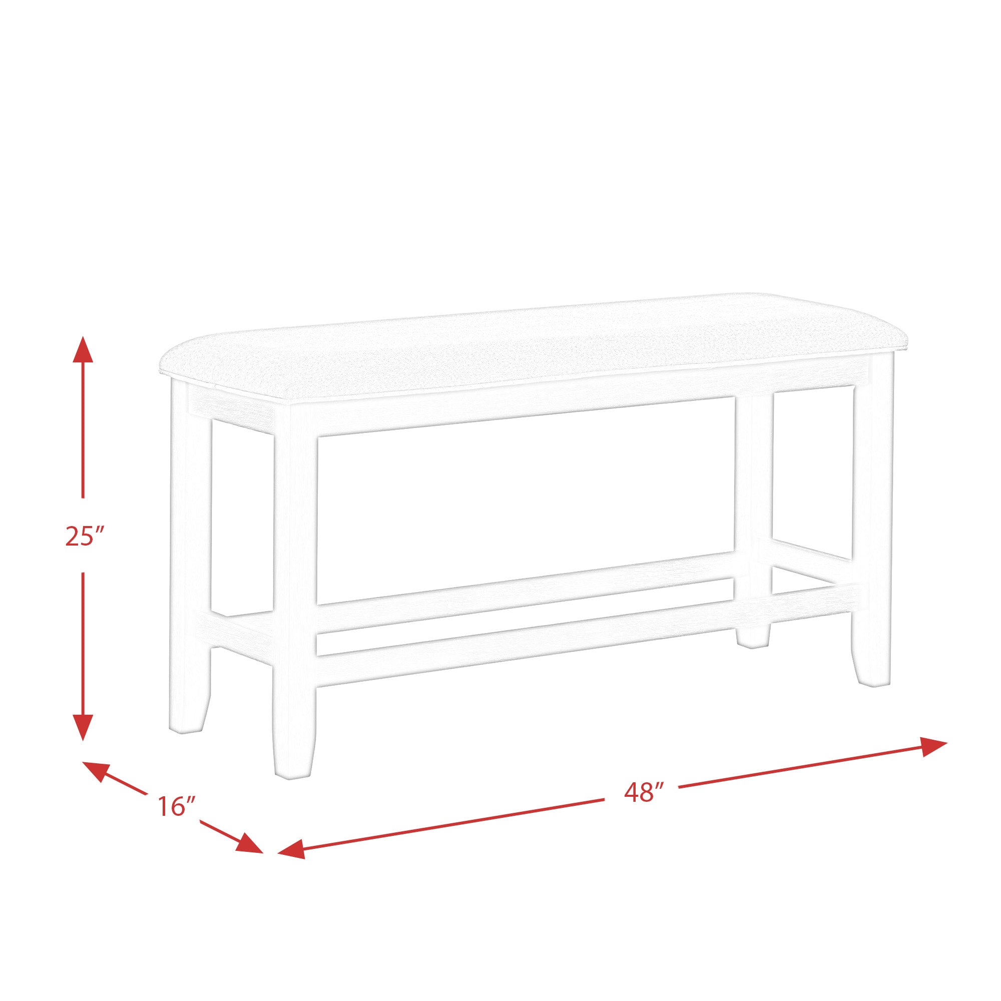 Martin-6-pc-Counter-Set-(Table-+-4-+-Bench)-(Dark-Brown-Top---White-Base)